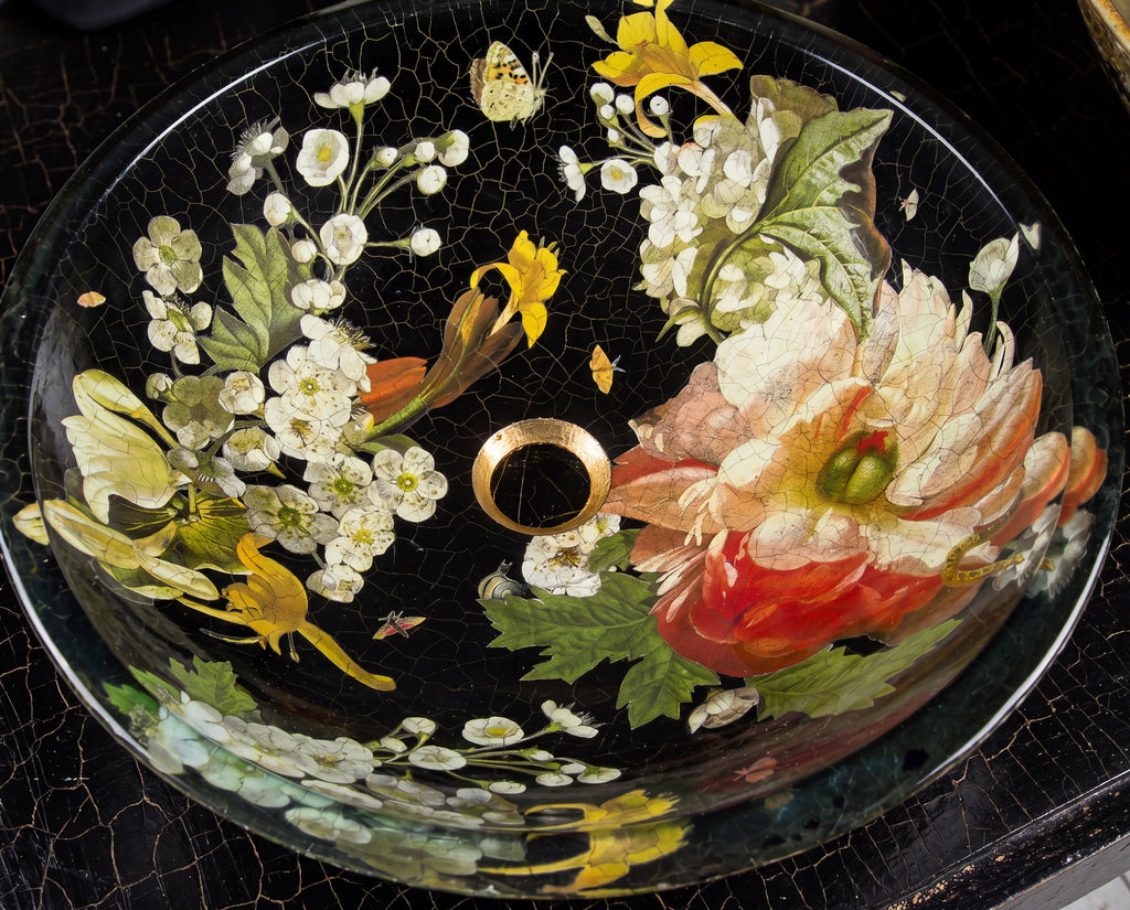 Lepidoptera Vessel Bathroom Counter Sink