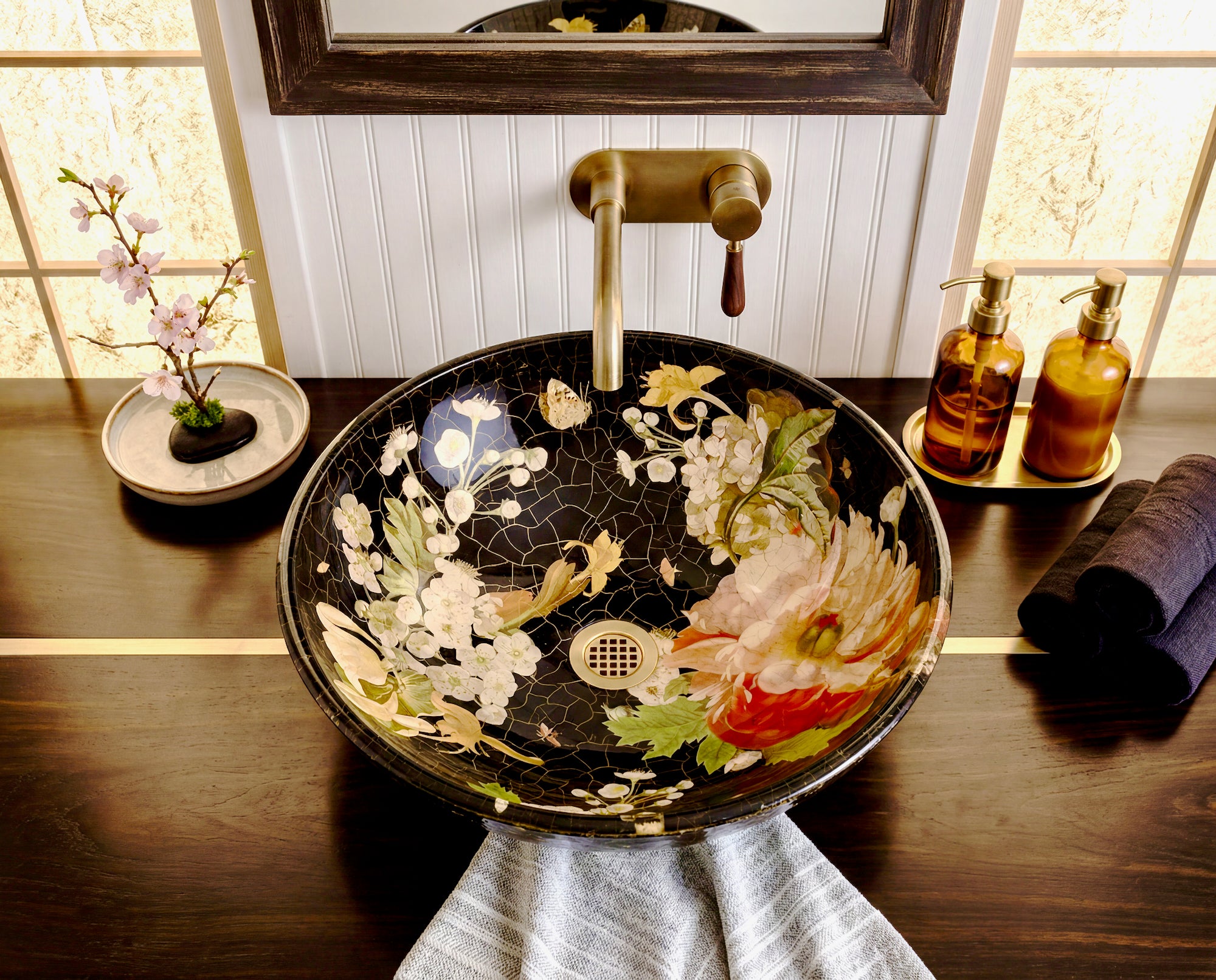 Lepidoptera Vessel Bathroom Counter Sink