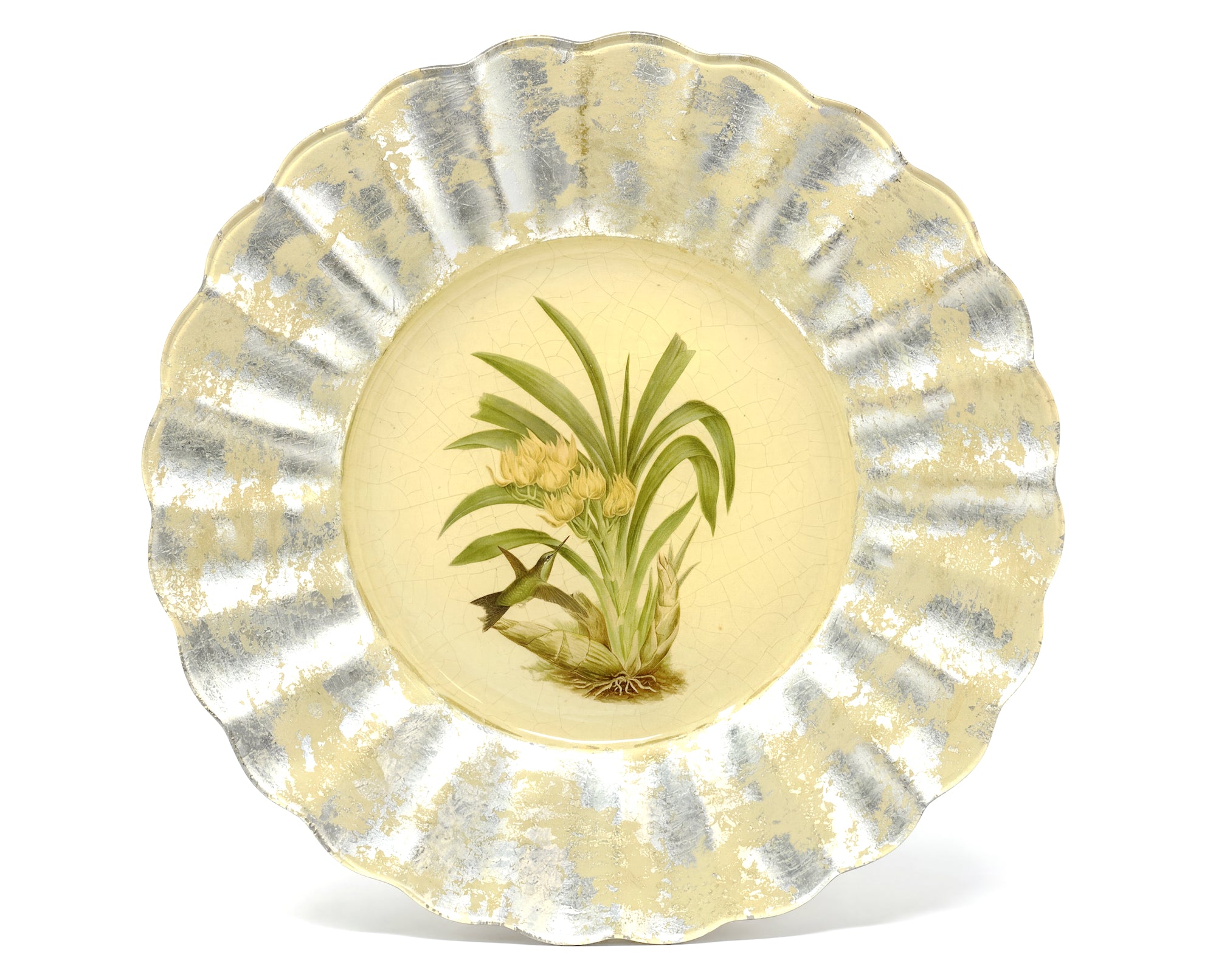 Orchidaceum 15” Fluted Charger Yellow #2