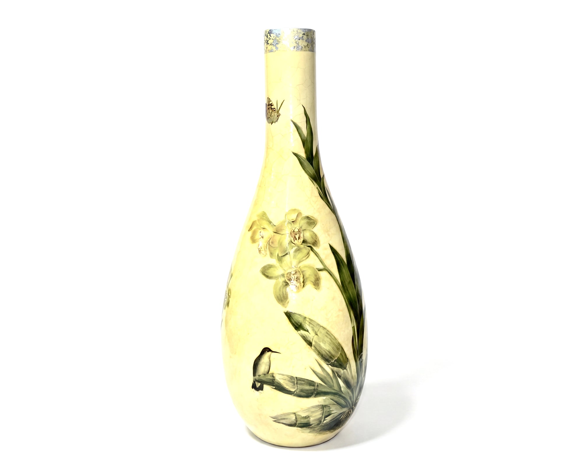 Orchidaceum 24” Yellow Teardrop Vase