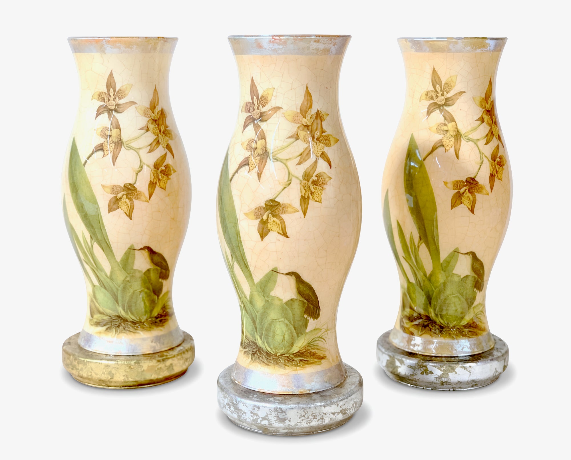 Orchidaceum Hummingbird Blush — Candle Hurricane & Base