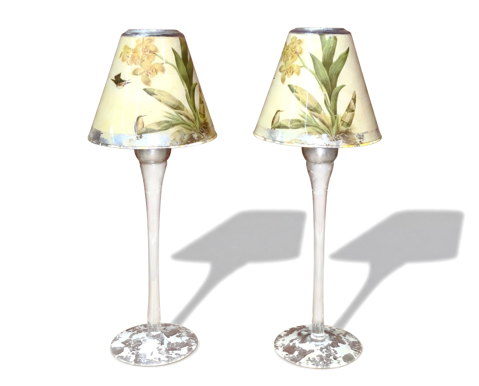 Orchidaceum Tri-Gold™ Yellow Votive Candle Shade & Footed Base