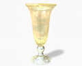 Orchidaceum Footed Crystal Capri Vase — Yellow