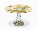 Orchidaceum Yellow Orchid Crystal Footed Cake Pedestal