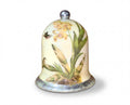 Orchidaceum Yellow Orchid & Hummingbird Cloche