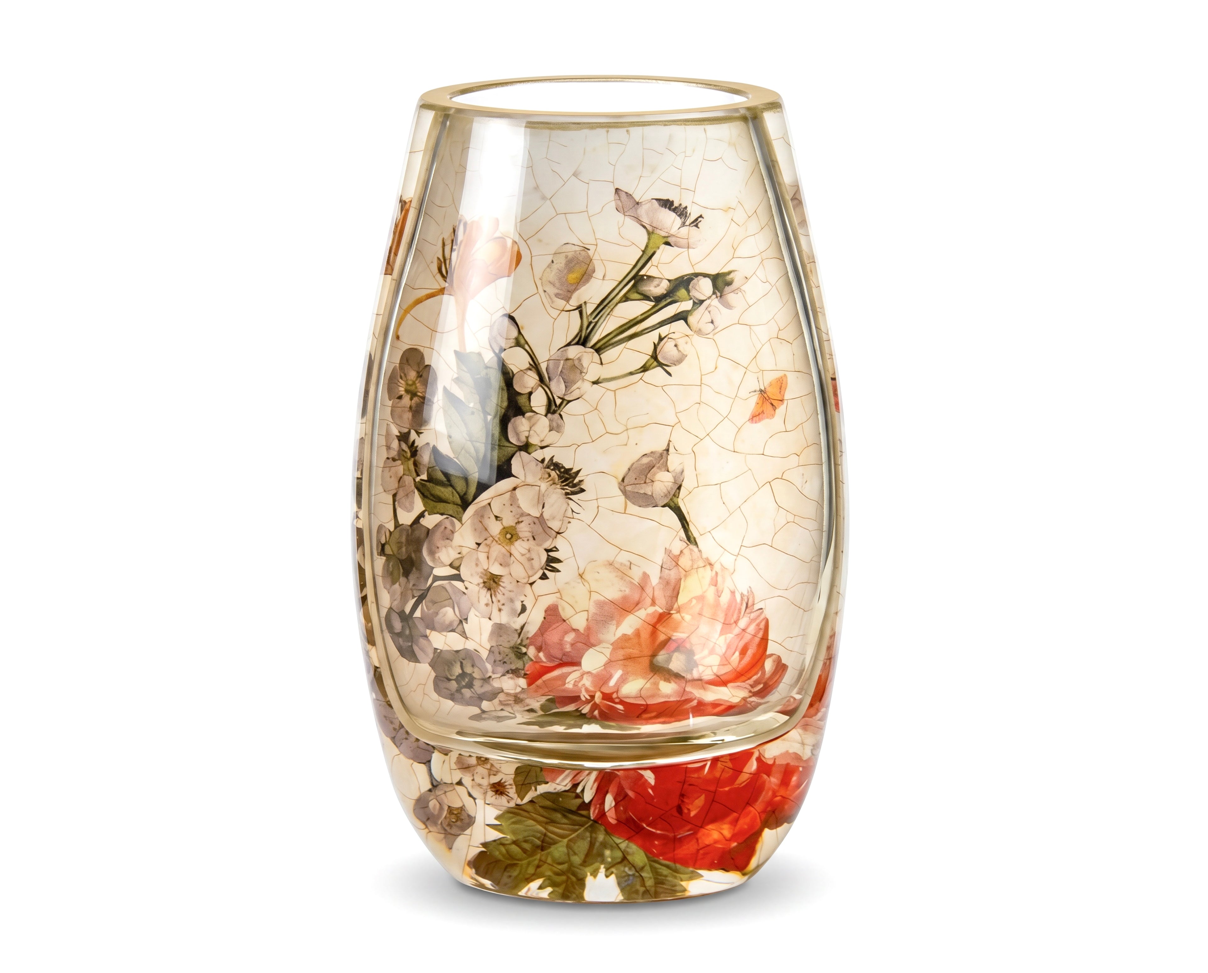 Red Lepi Crystal “Vase Half-Full” Half Full