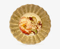 Red Lepidoptera 15" Fluted Gold Charger