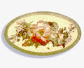 Red Lepidoptera 20" × 12" Signature Oval Serving Platter