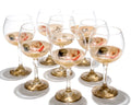 Red Lepidoptera Balloon Goblet