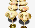 Red Lepidoptera Martini Glasses — Set of Two