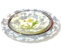 Orchidaceum Rolled silver border with clear center