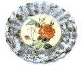 Rosarium 15” Fluted Charger —Blood Red China Rose