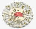 Rosarium 15" Fluted Charger — Red Rosa Gallica