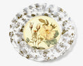 Rosarium 15" Fluted Charger — White Alba Rose