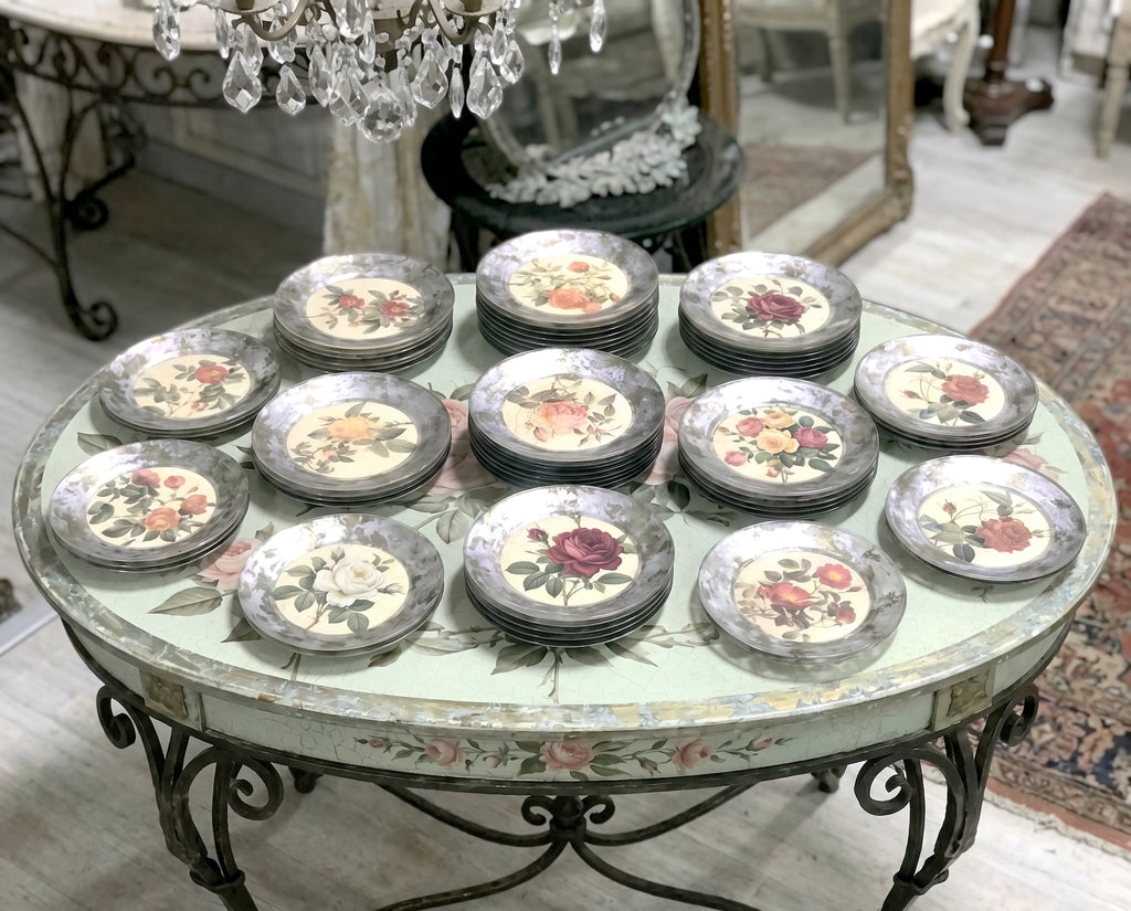 Rosarium 7” Side Plates — “A Dozen Roses” Set of 12