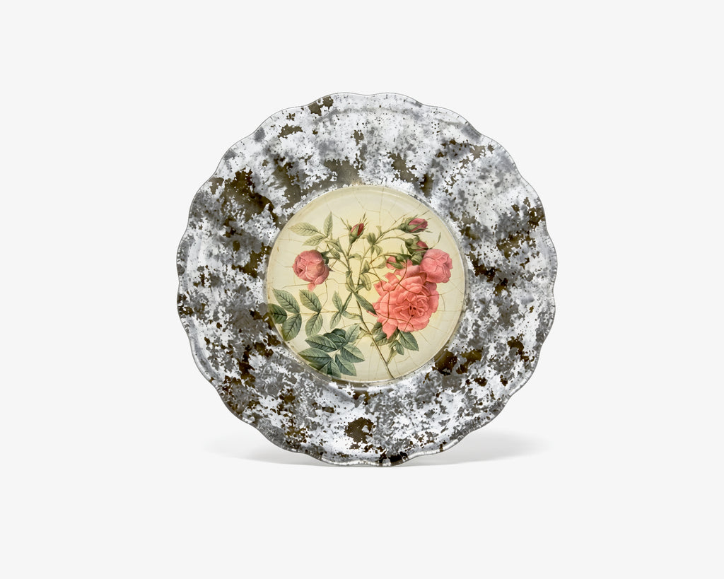 Rosarium 9" Fluted Plate — Pink Turnip Rose