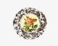Rosarium 9" Fluted Plate — Red Rosa Thorny Bifera