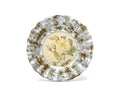 Rosarium 9" Fluted Plate — White Alba Rose