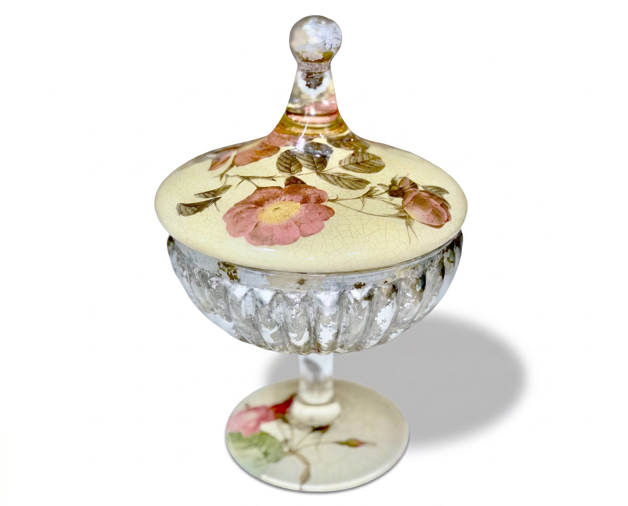 Rosarium Covered Compote Red Rose of Love