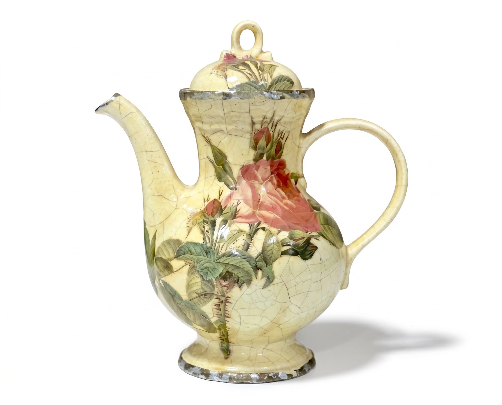 Rosarium Extra-Large Tea & Coffee Pot — Red Rosa Thorny Bifera