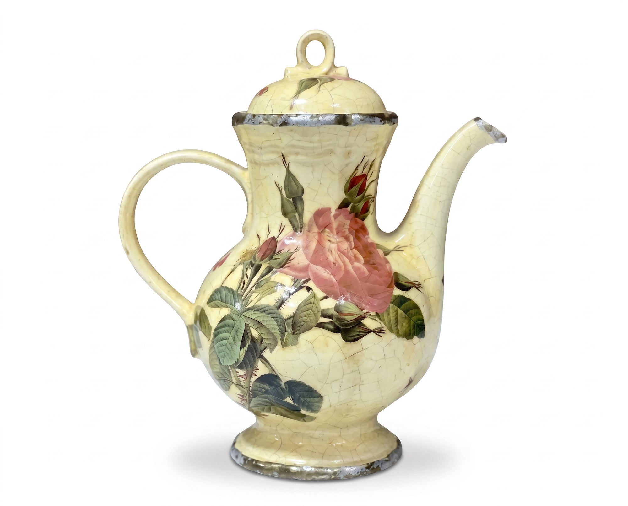 Rosarium Extra-Large Tea & Coffee Pot — Red Rosa Thorny Bifera