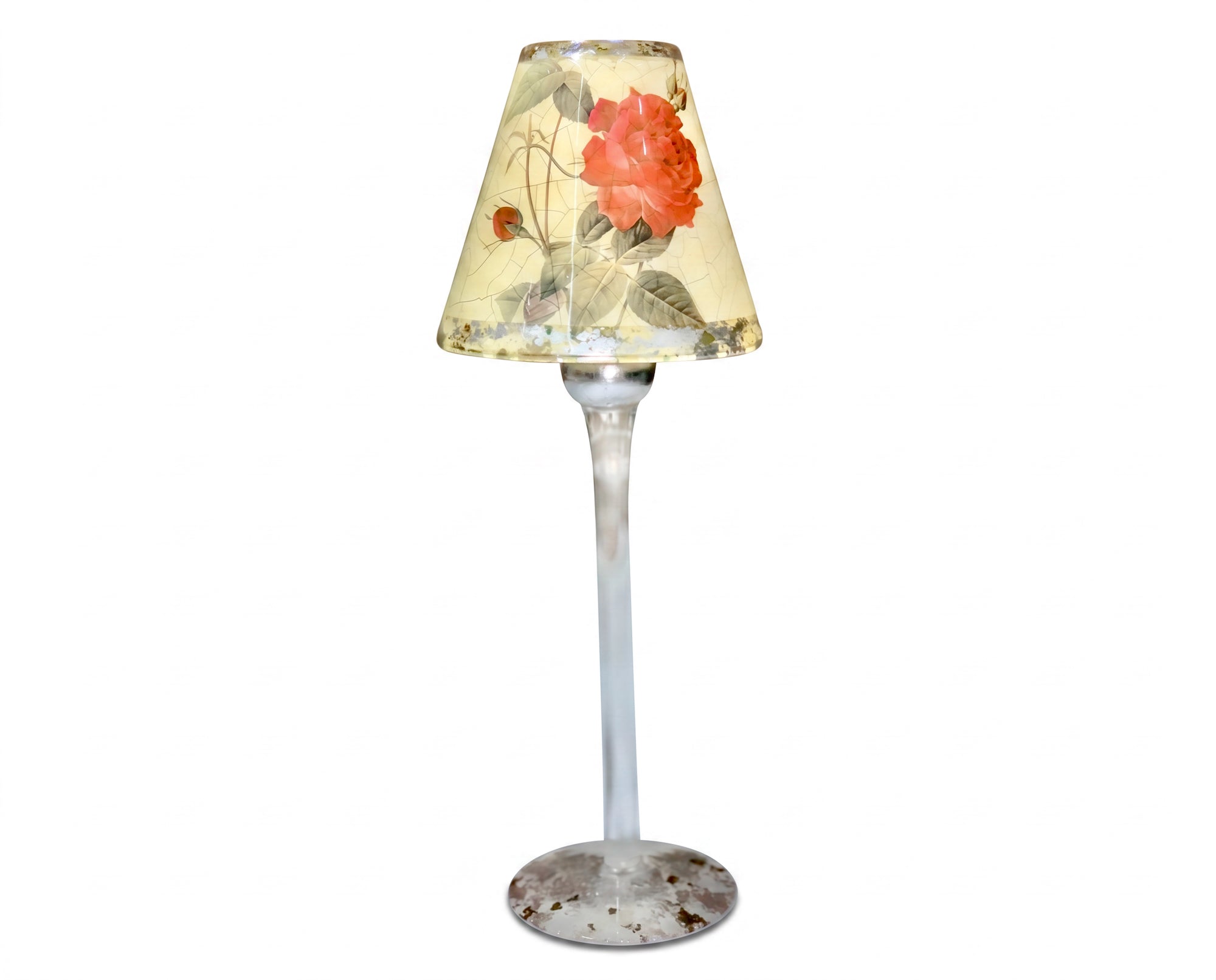 Rosarium Votive Shade & Base — Blood Red China Rose