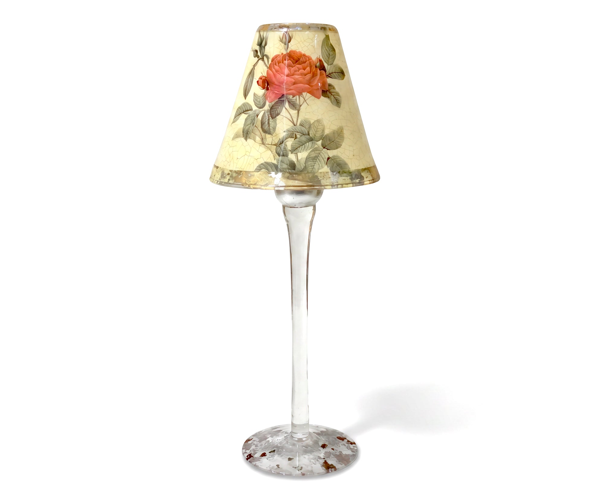 Rosarium Votive Shade & Base — Red Rosa Gallica