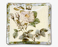Rosarium White Alba Rose 10" Square Platter