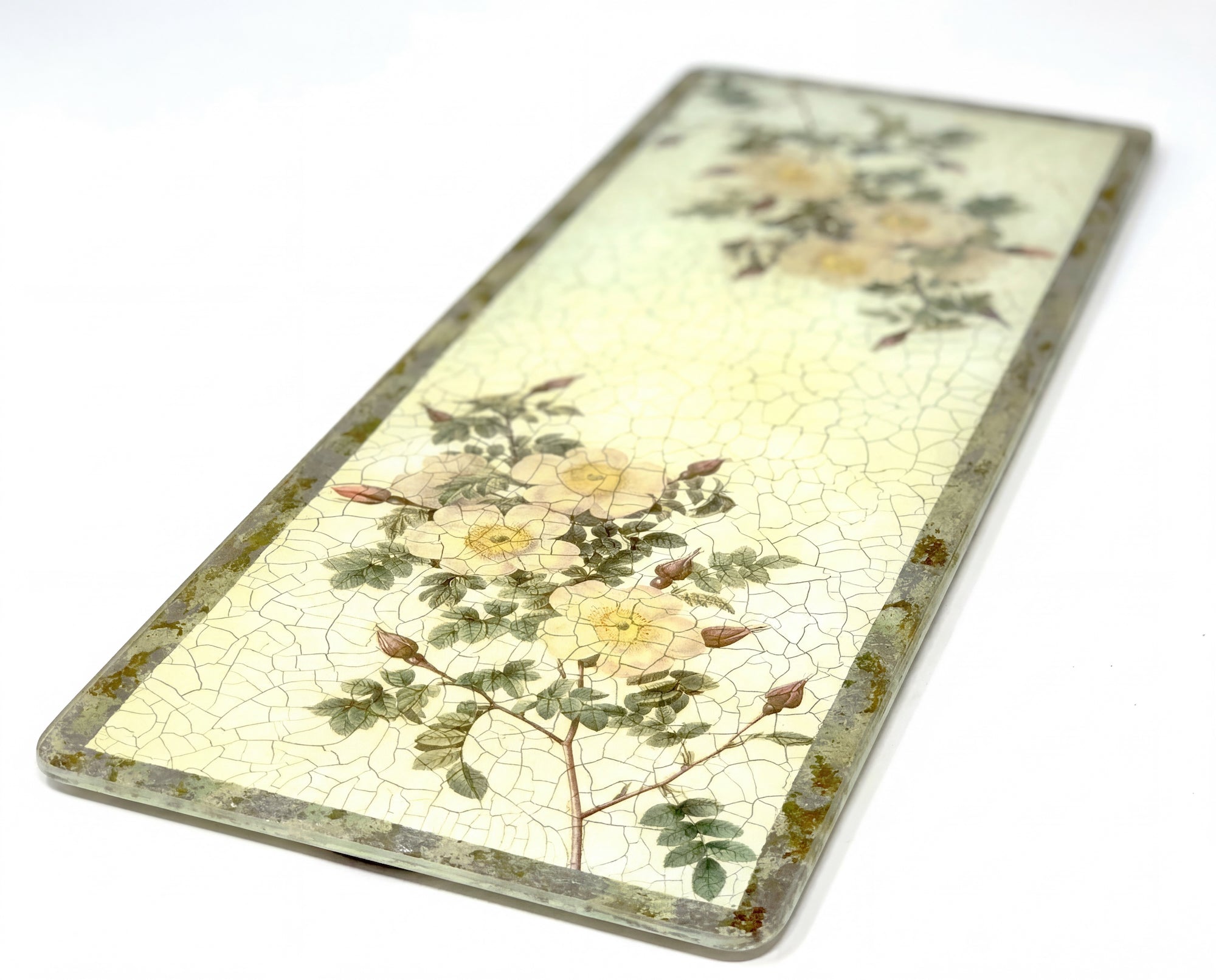 Rosarium White Briar Rose 22" Signature Table Runner / Individual Serving Board