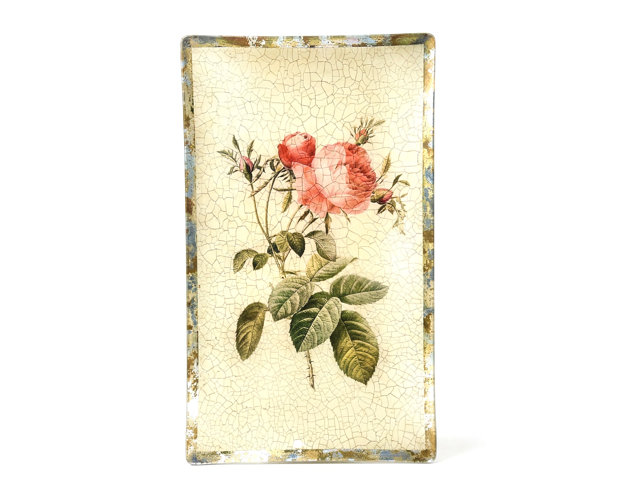 Rosarium Floral Bouquet 20" Rectangle Platter