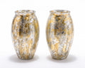 Tri-Gold Bouquet Vase — Pair
