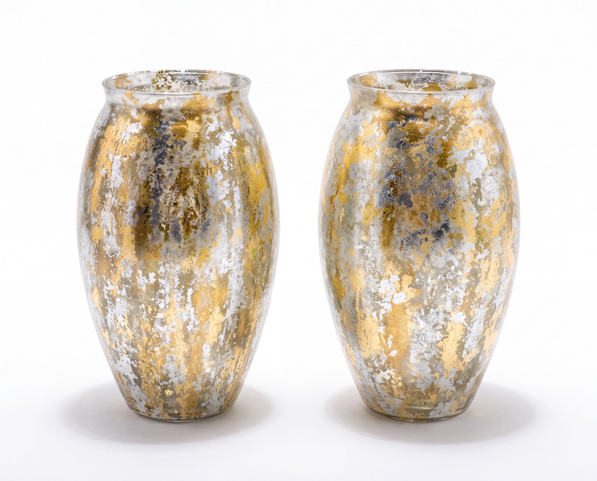 Tri-Gold Bouquet Vase — Pair