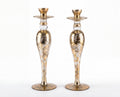 Tri-Gold Crystal 16” Tall Teardrop Candlestick