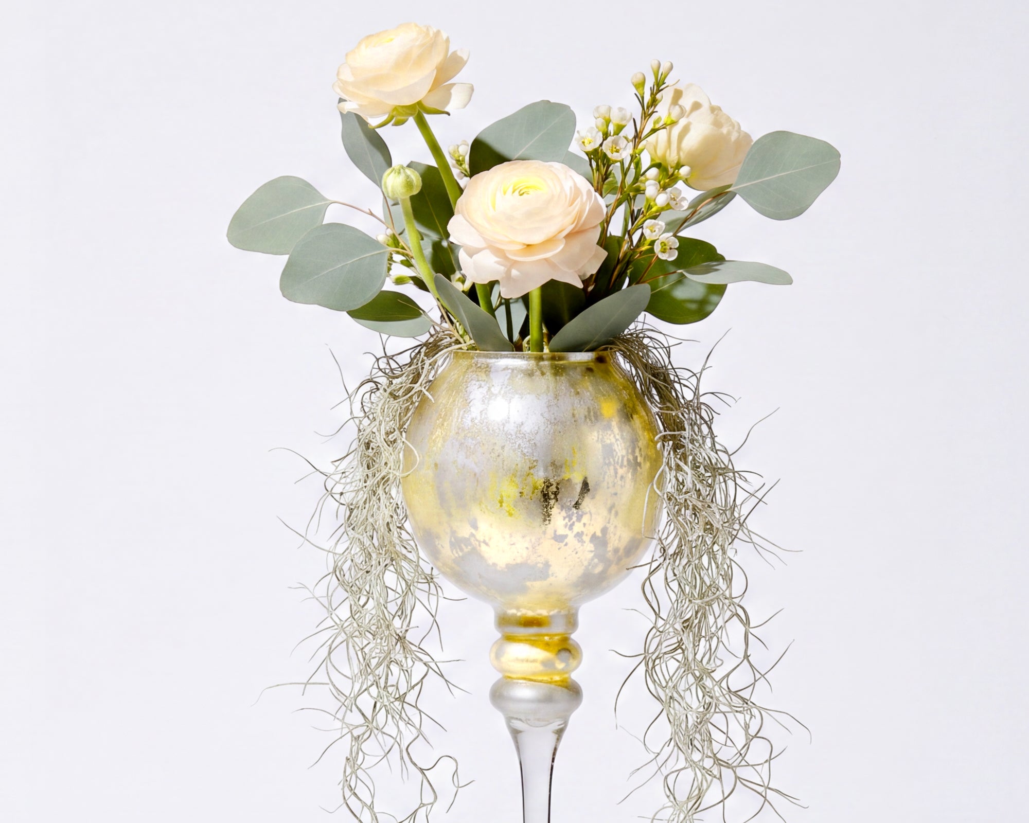Tri-Gold Yellow™ — 23” Crystal Candle Globe & Floral Vessel