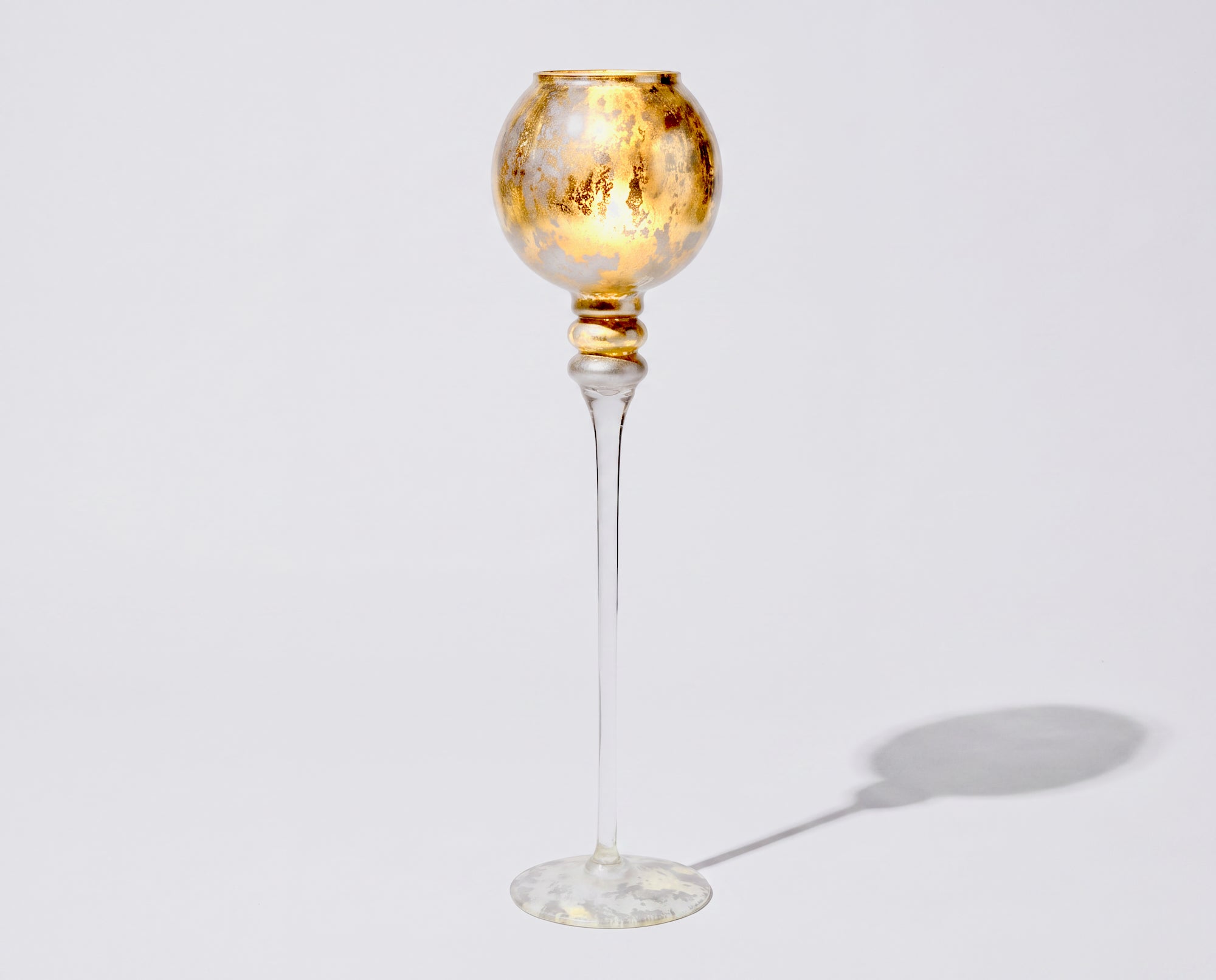 Tri-Gold Yellow™ — 23” Crystal Candle Globe & Floral Vessel