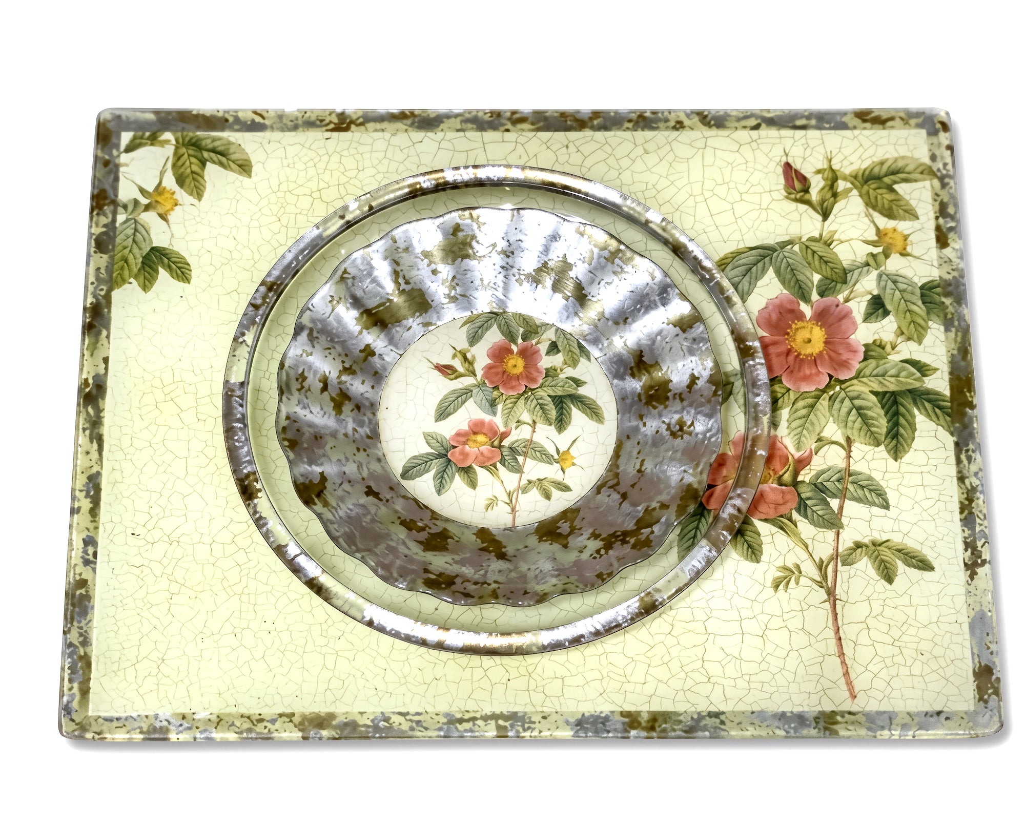 Tri-Gold™ 11" Rolled Dinner Plate — Clear Center