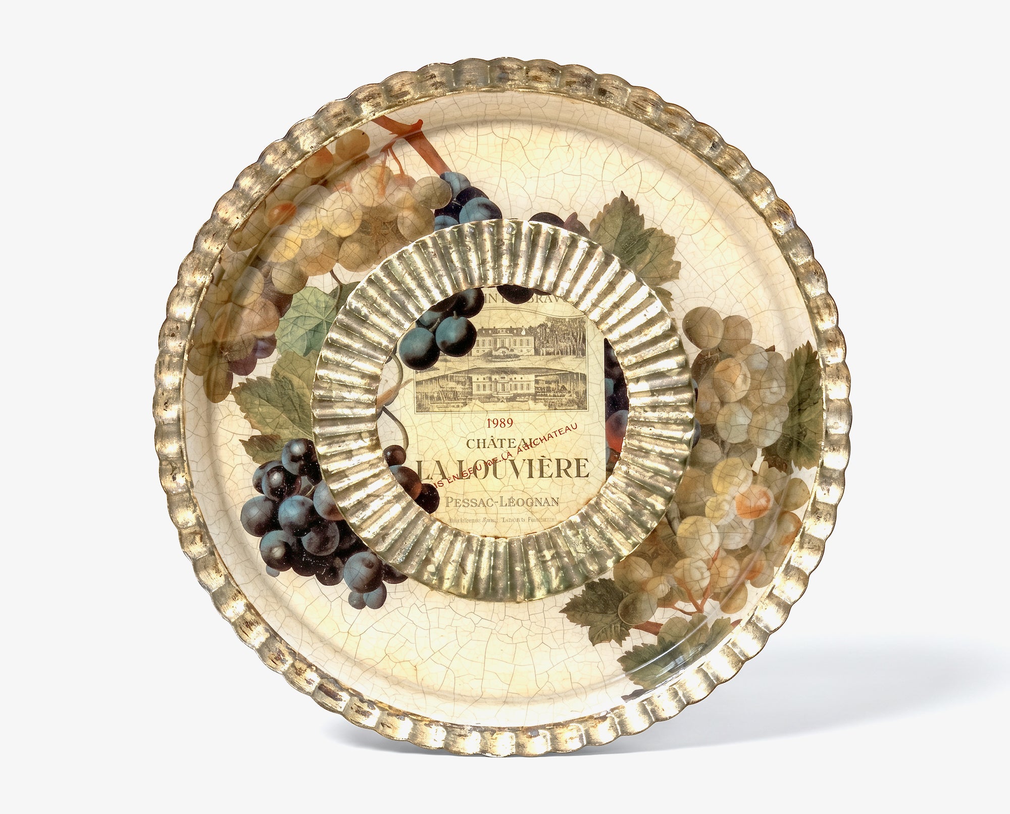 Vineyard 13" Fromage Presentation Platter — Original Wine Label
