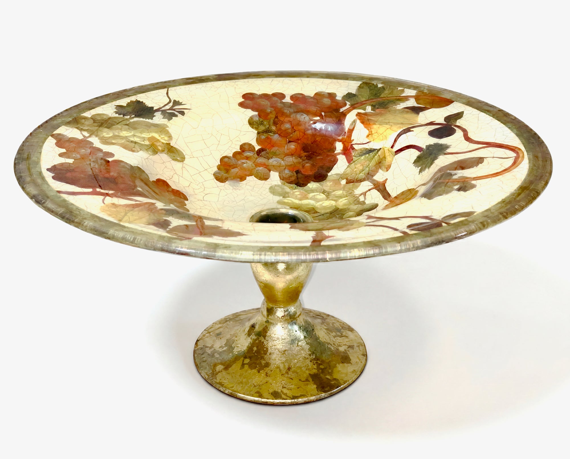 Vineyard 16" Capri Footed Centerpiece Bowl – Reddish Champagne Grape