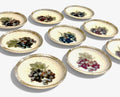 Vineyard 7” Round Rolled Gold Plate — Merlot Grape