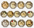 Vineyard Wine Label 8" One-of-a-Kind Deep Soup & Salad Bowl Set of 13