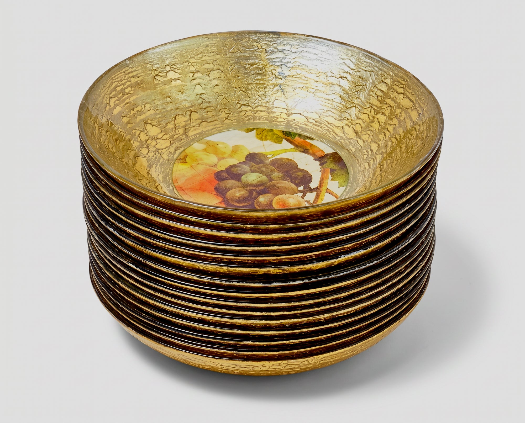 Vineyard 8" Soup / Salad Bowl — Merlot Grape with Peaches
