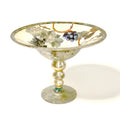 Vineyard Large Triple Crystal Ball Footed Centerpiece Bowl