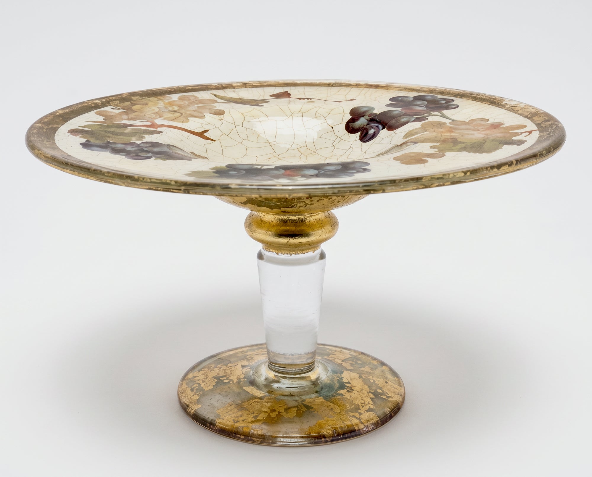 Vineyard Tall Cake Pedestal with Golden DomE