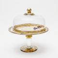 Vineyard Tall Cake Pedestal with Golden DomE