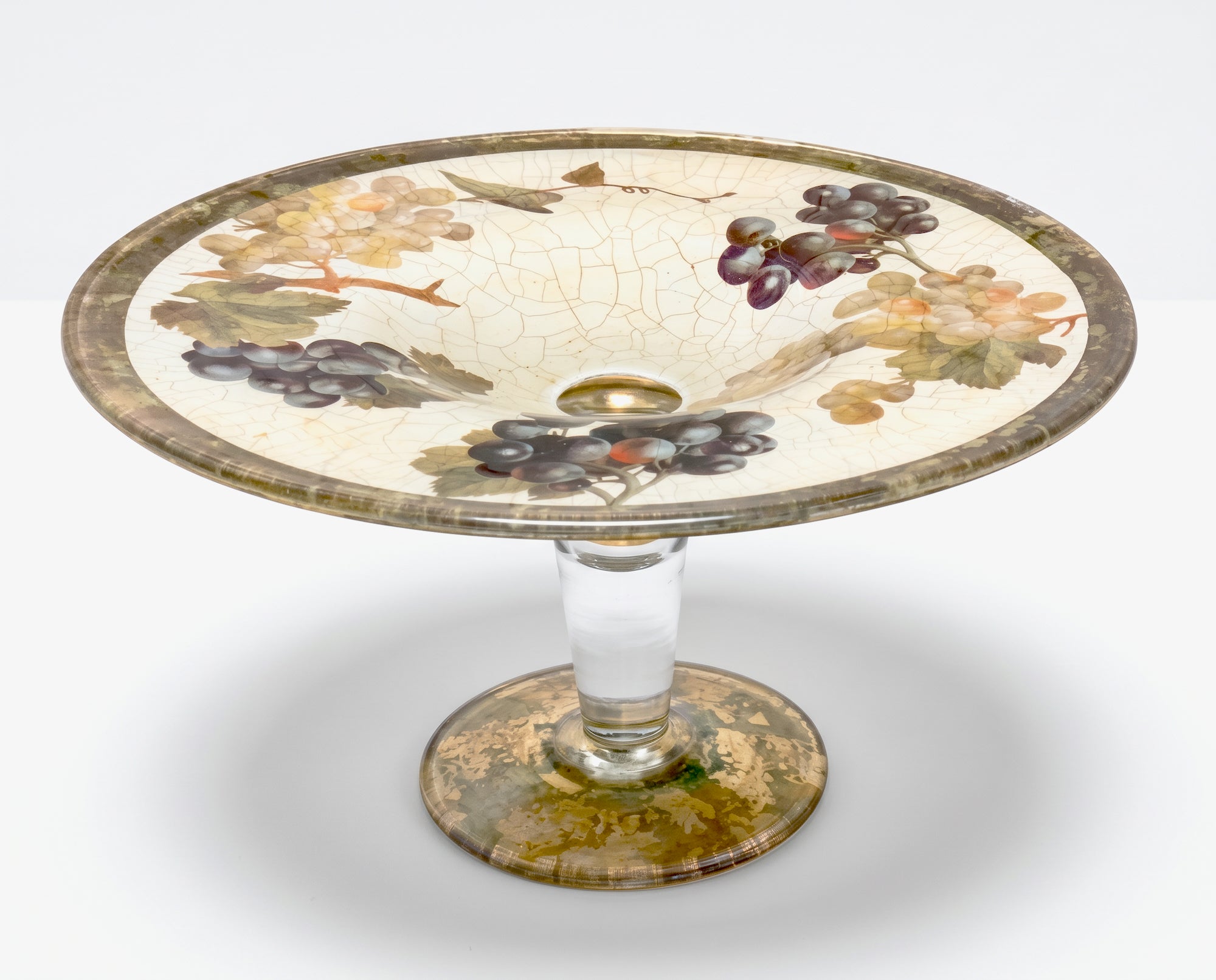Vineyard Tall Cake Pedestal with Golden DomE