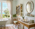 Apricot Island Birds Curio Wall Cabinet